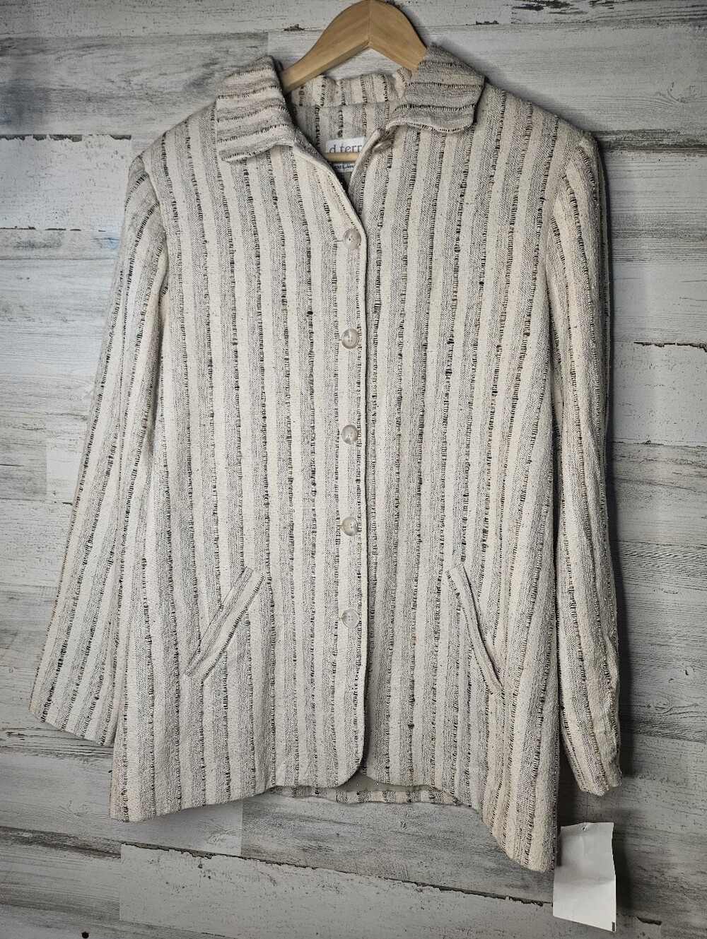 NWT Vintage 100% Silk Hand Woven Blazor Jacket Womens Large